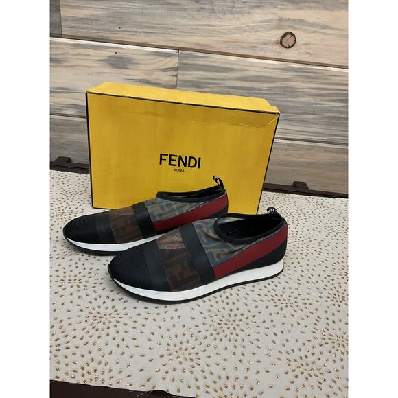 Fendi NIB Zucca FF Logo Colibri Mesh Sneaker Shoe Womens 7.5 EU 38 - Picture 2 of 4